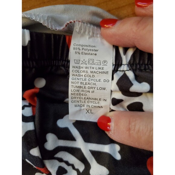 Women's Santa Skull Silky 2 Piece Pajama Set Size XL - 0283 - Picture 3 of 5